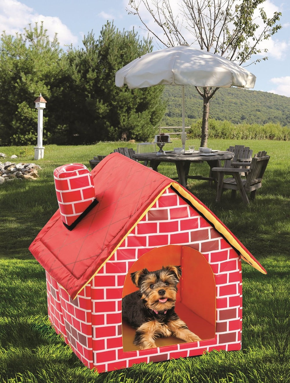 Portable Brick Pet Dog House (Warm & Cozy)