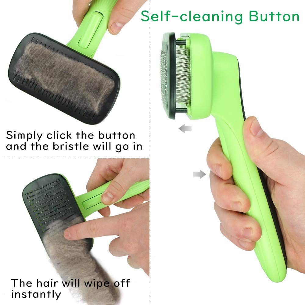 Self-Cleaning Grooming Dog Brush